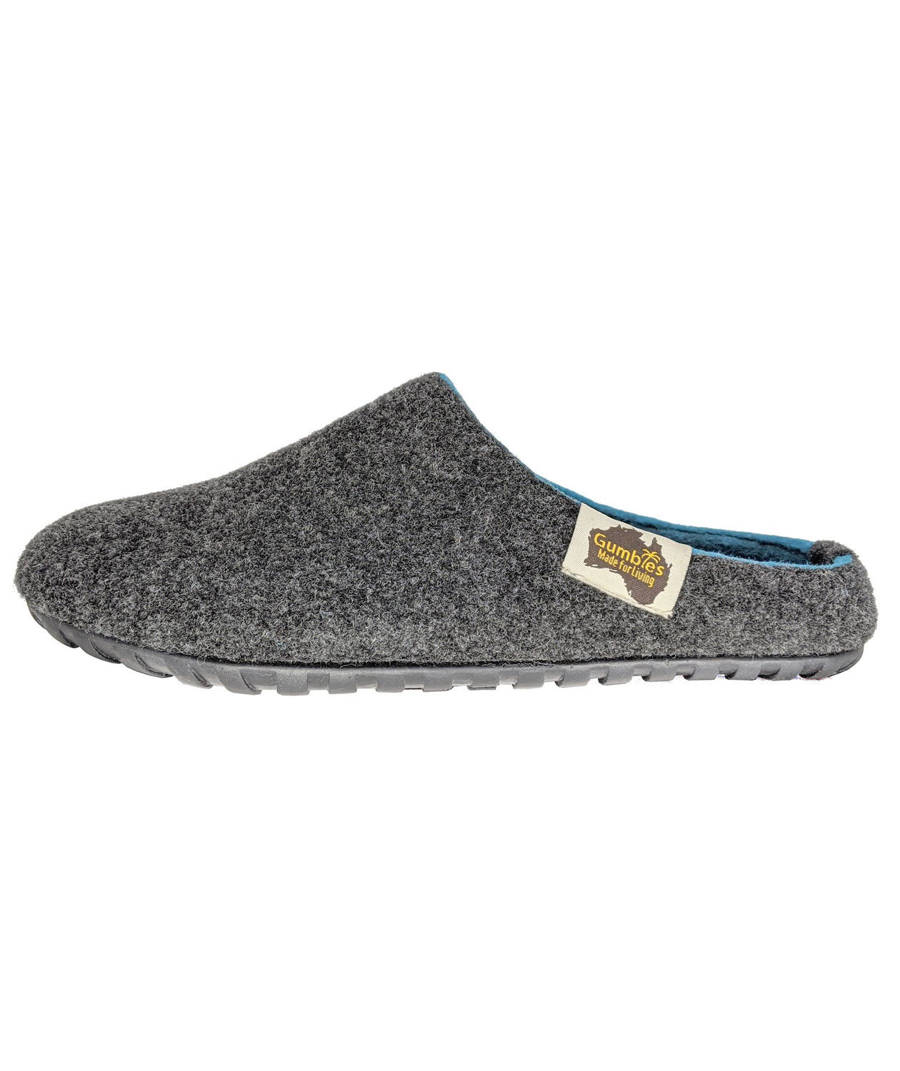 Gumbies Outback Slipper tofflor, Charcoal/Turquoise