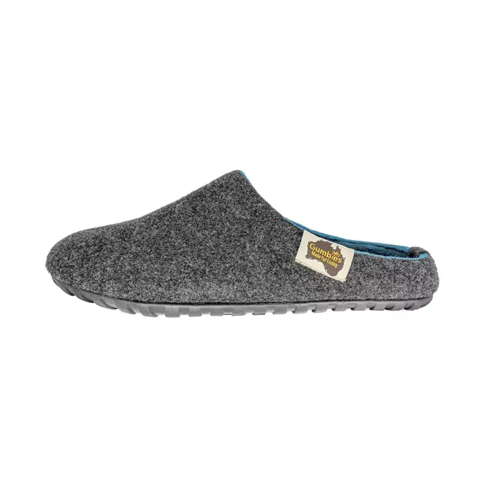 Gumbies Outback Slipper hjemmesko, Charcoal/Turquoise, large image number 1