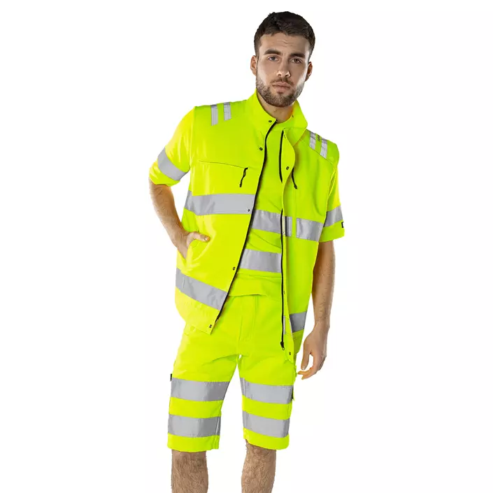 Fristads Green work vest 5067 GPLU, Hi-Vis Yellow, large image number 1