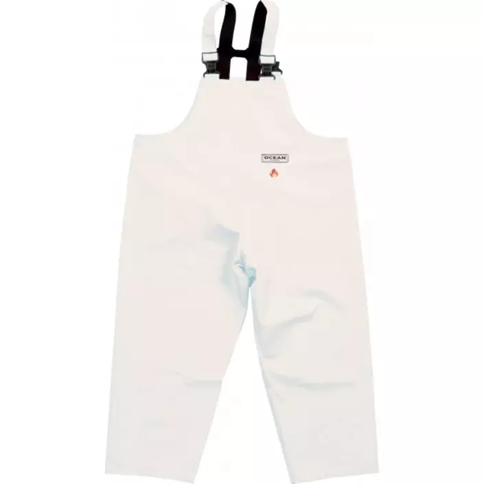 Ocean Classic PVC rain bib and brace trousers, White, large image number 0