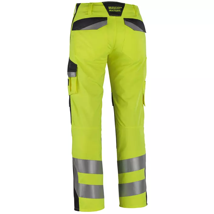 Mascot Multisafe Arbon work trousers, Hi-Vis Yellow/Dark Marine, large image number 2