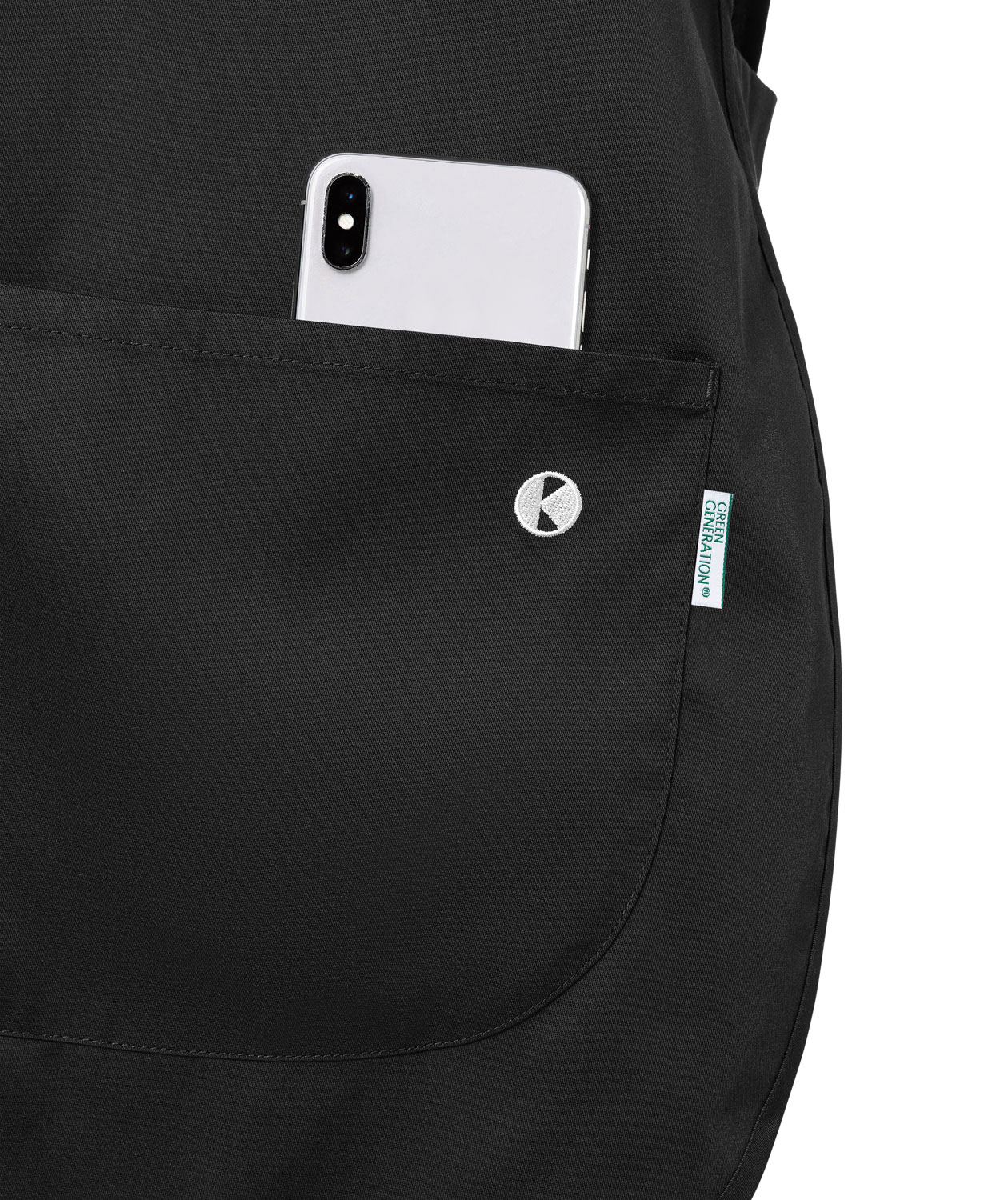 Karlowsky Essential dobbelt forkle, Svart, large image number 3