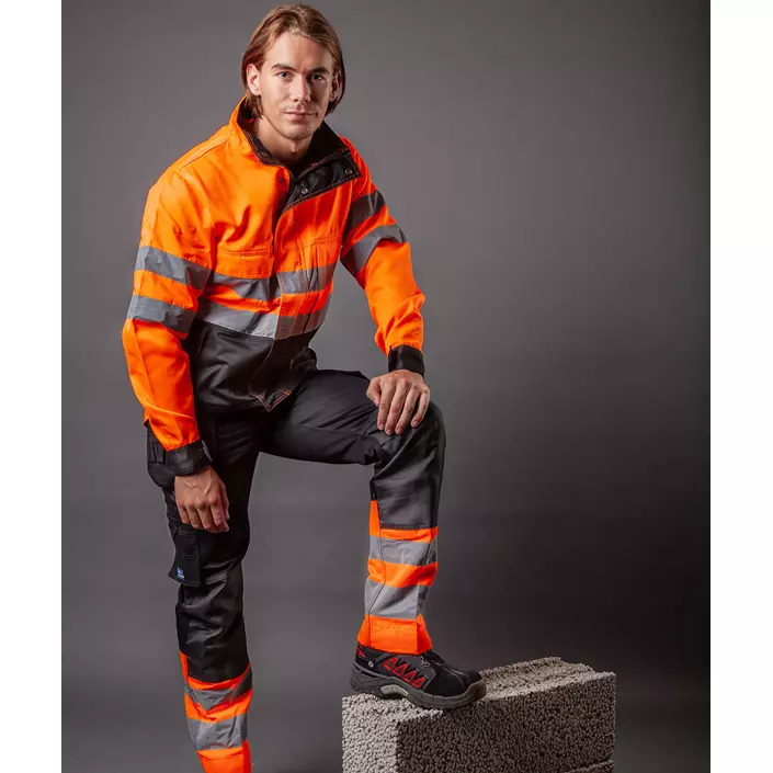 ProJob arbetsjacka 6401, Varsel Orange/Svart, large image number 2