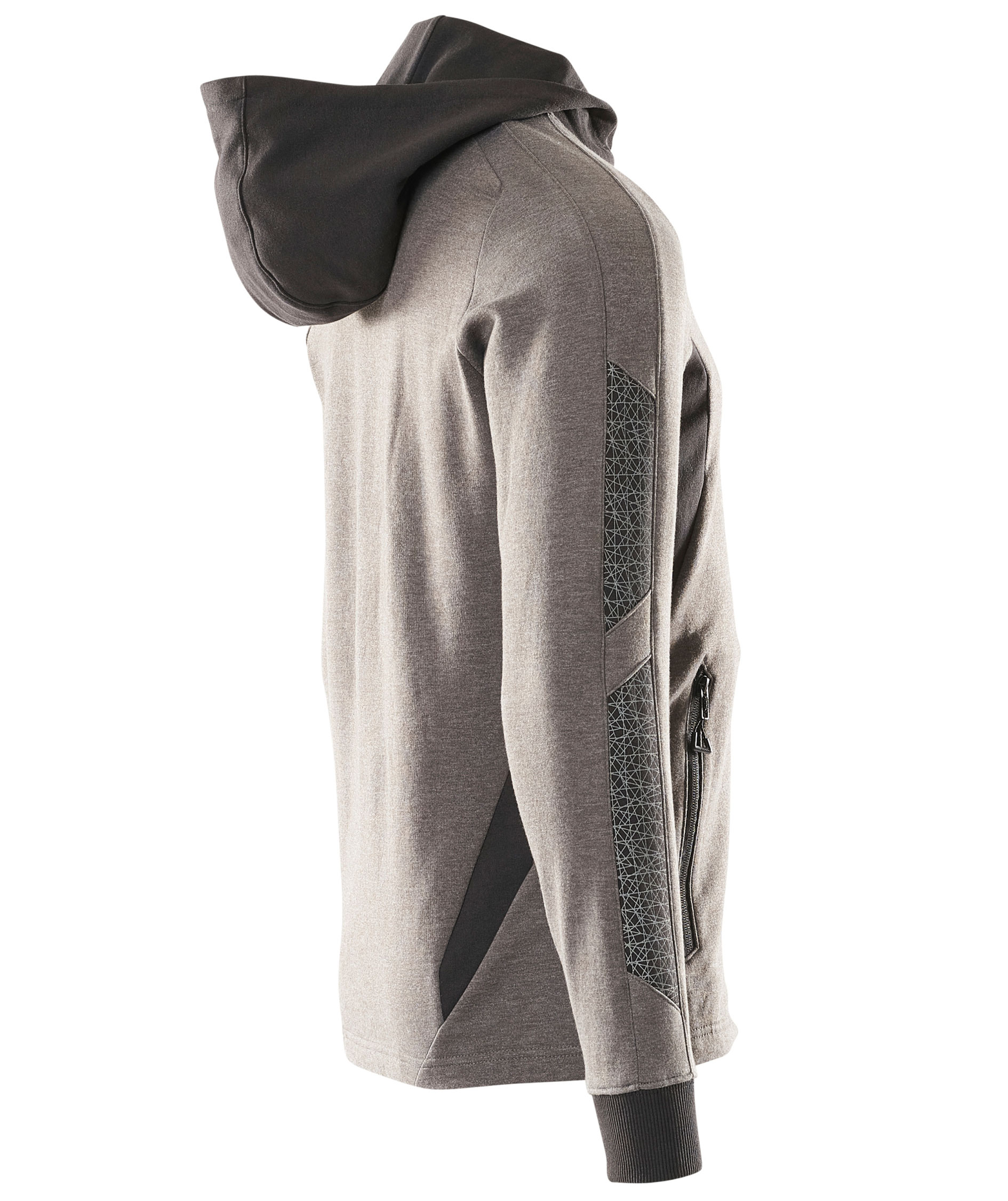 Mascot Accelerate hoodie with full zipper, Dark Anthracite/Black, large image number 2