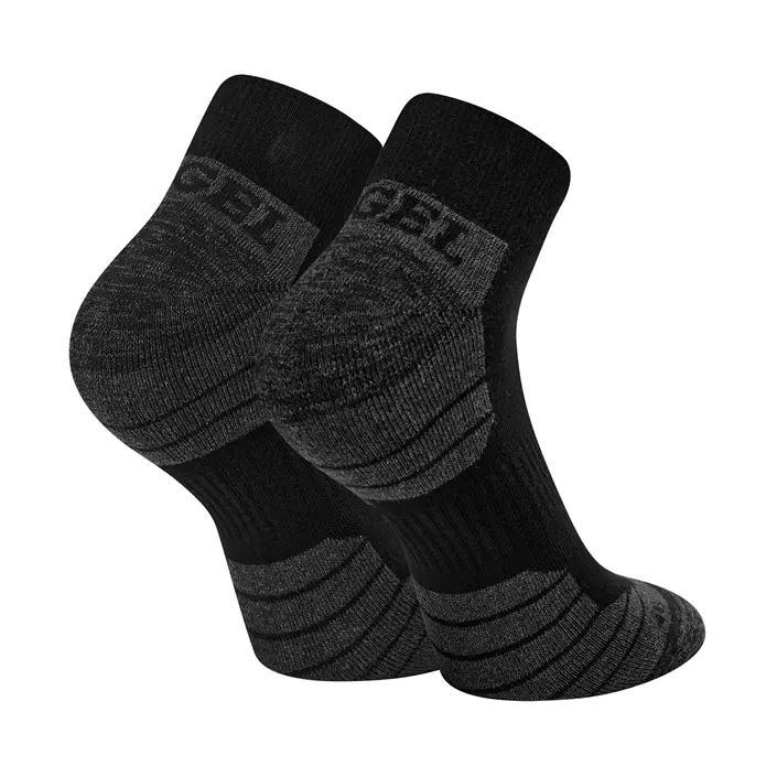 Engel 3-pack ankle socks, Black/Dark Gray mottled, large image number 1