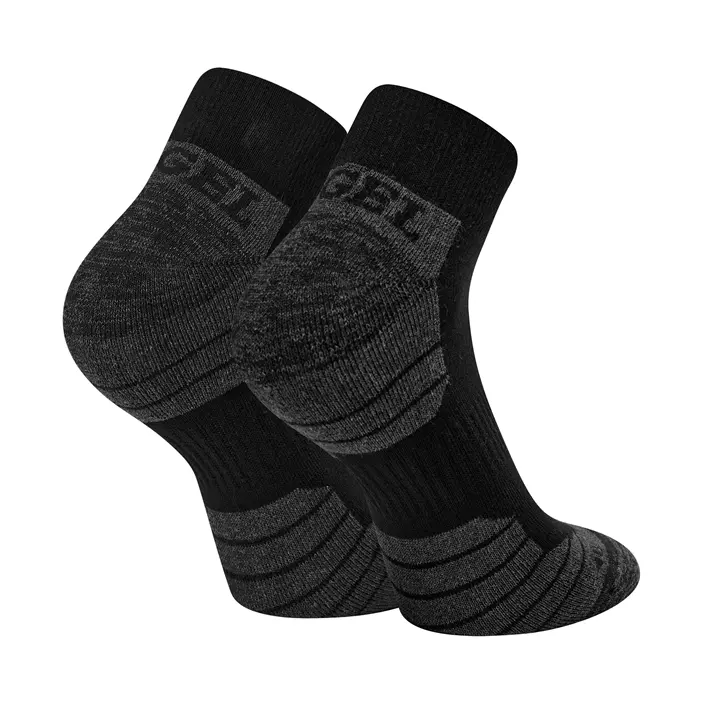 Engel 3-pack ankle socks, Black/Dark Gray mottled, large image number 1