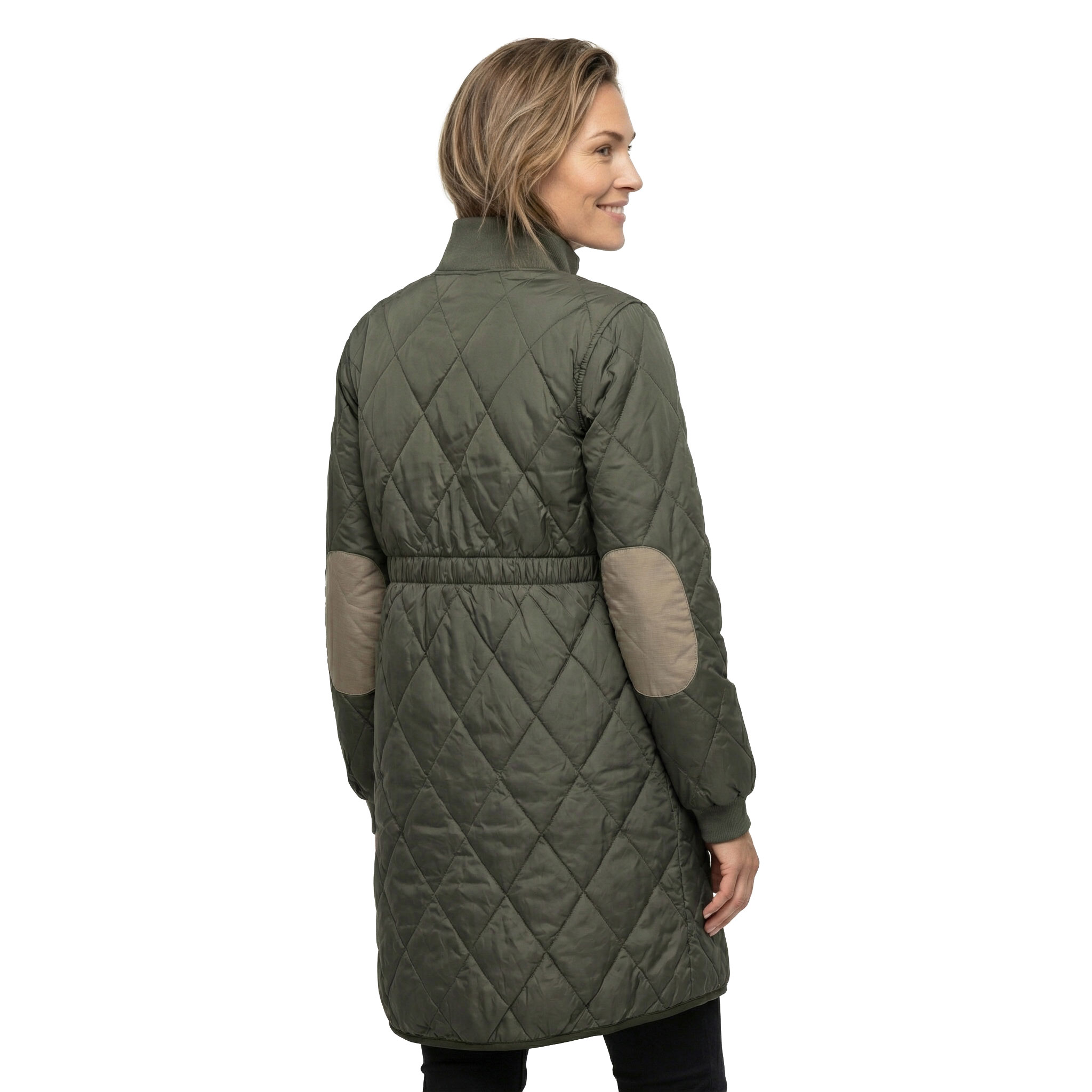 Westborn l&aring;ng termojacka dam, Dusty Olive, large image number 3