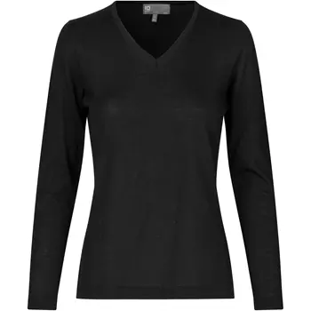 ID women's pullover with merino wool, Black