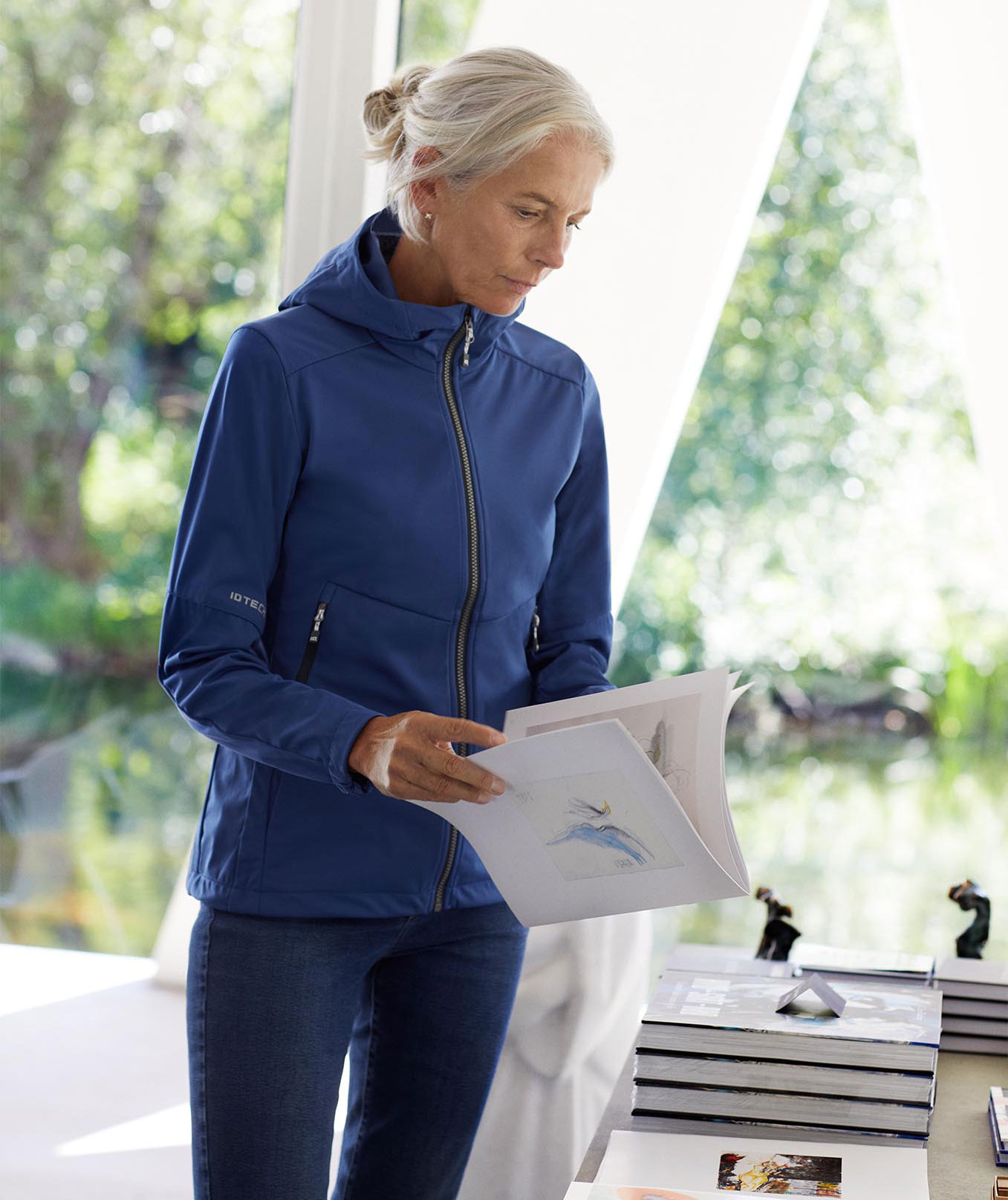 ID light-weight women's softshell jacket, Storm Blue, large image number 1