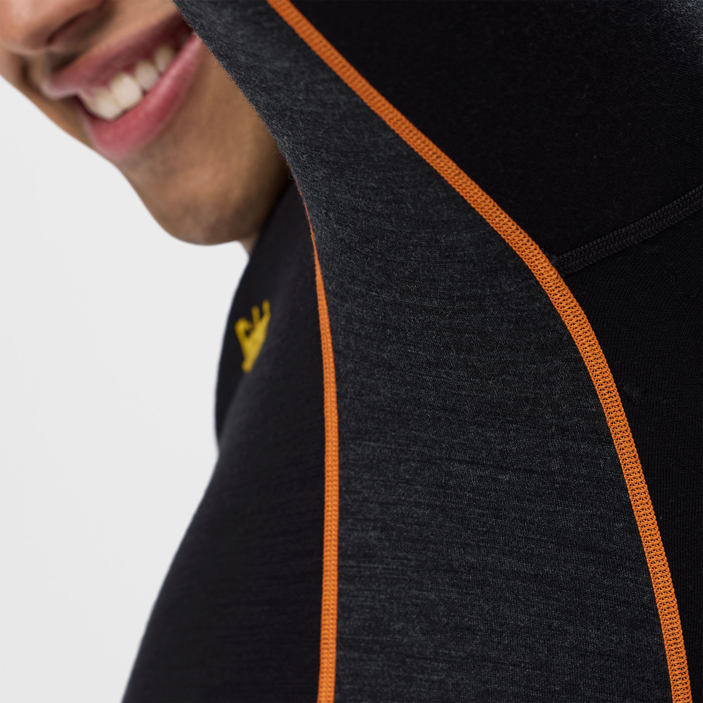 Snickers long-sleeved thermal crewneck with merino wool 9480, Black/Anthracite Melange, large image number 8