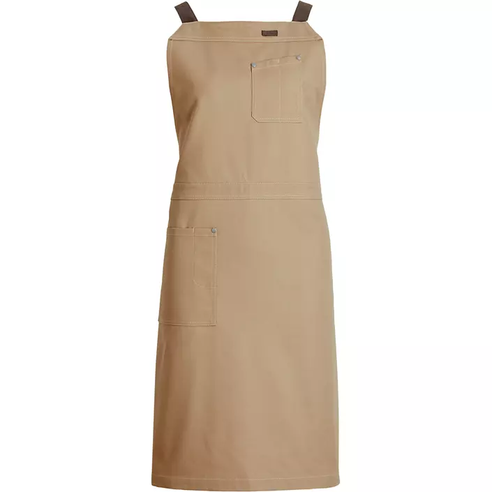 Kentaur Raw crossback förkläde, Khaki, Khaki, large image number 0