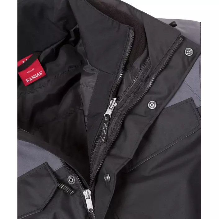 Kansas Airtech 3-in-1 winterjacket, Black/Grey, large image number 3
