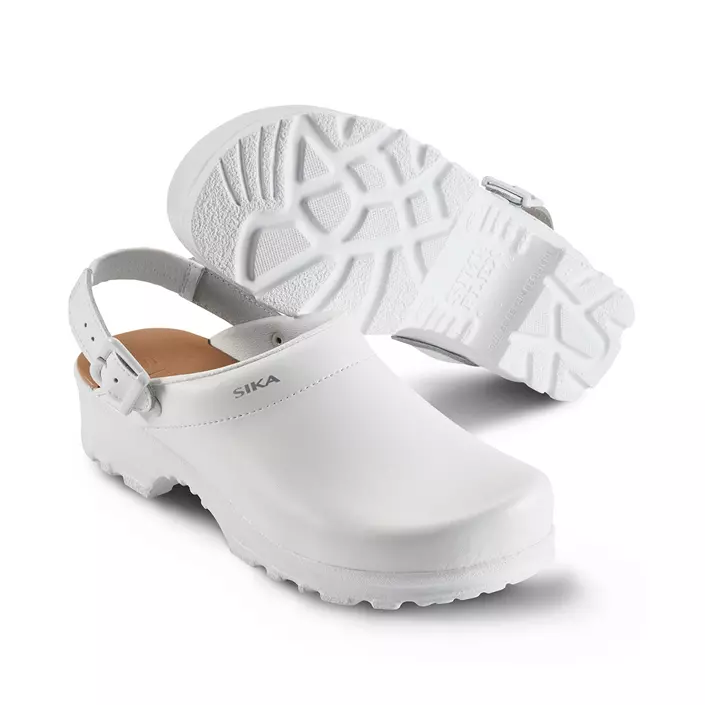 Sika Flex LBS clogs with heel strap OB, White, large image number 0