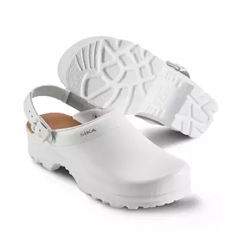 Sika Flex LBS clogs with heel strap OB, White