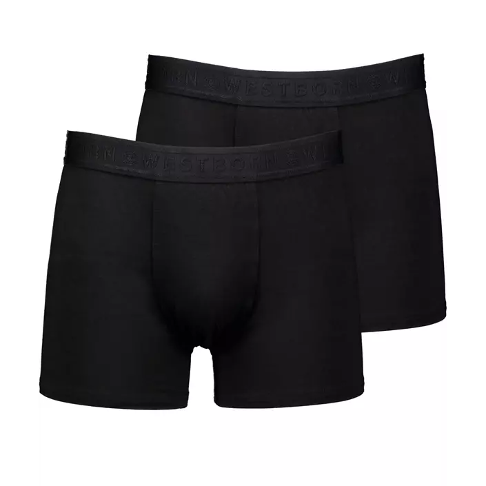 Westborn 2-pack bambus boxershorts, Black, large image number 0