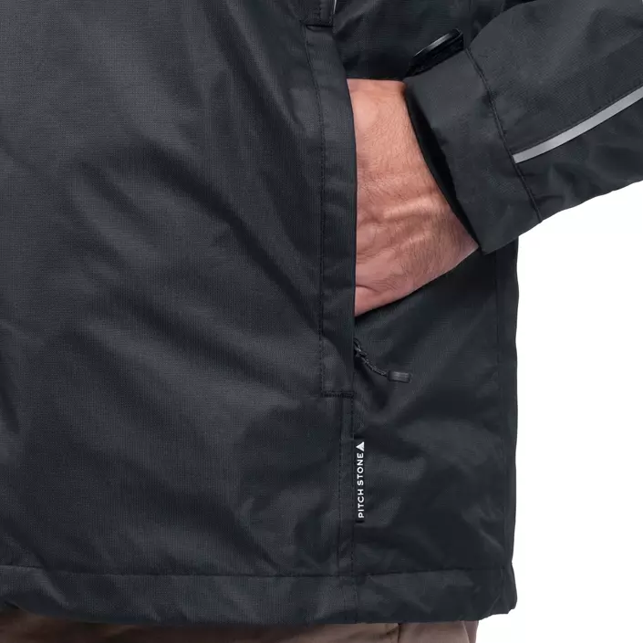 Pitch Stone Active-Pro Zip-in regnjakke, Black, large image number 10