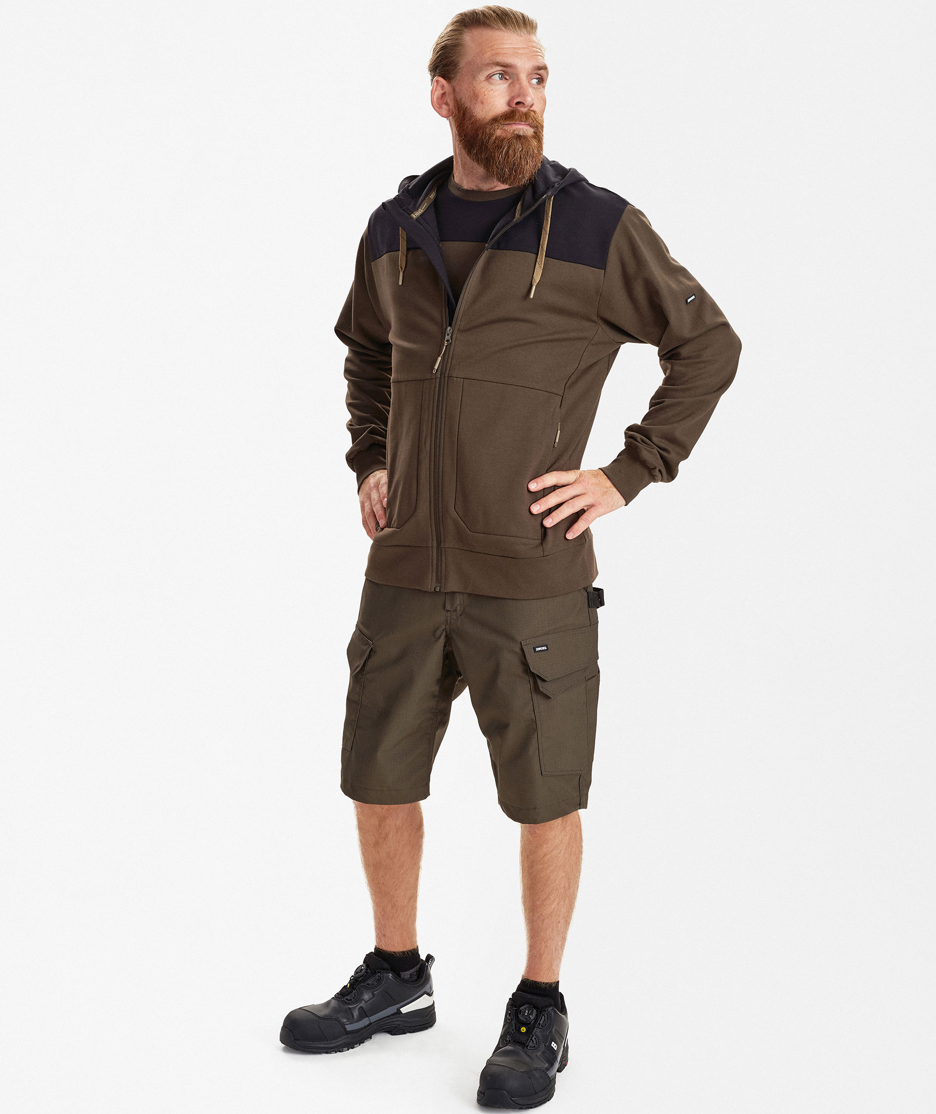 Engel Entire hoodie with zipper, Forest Green/Black, large image number 2