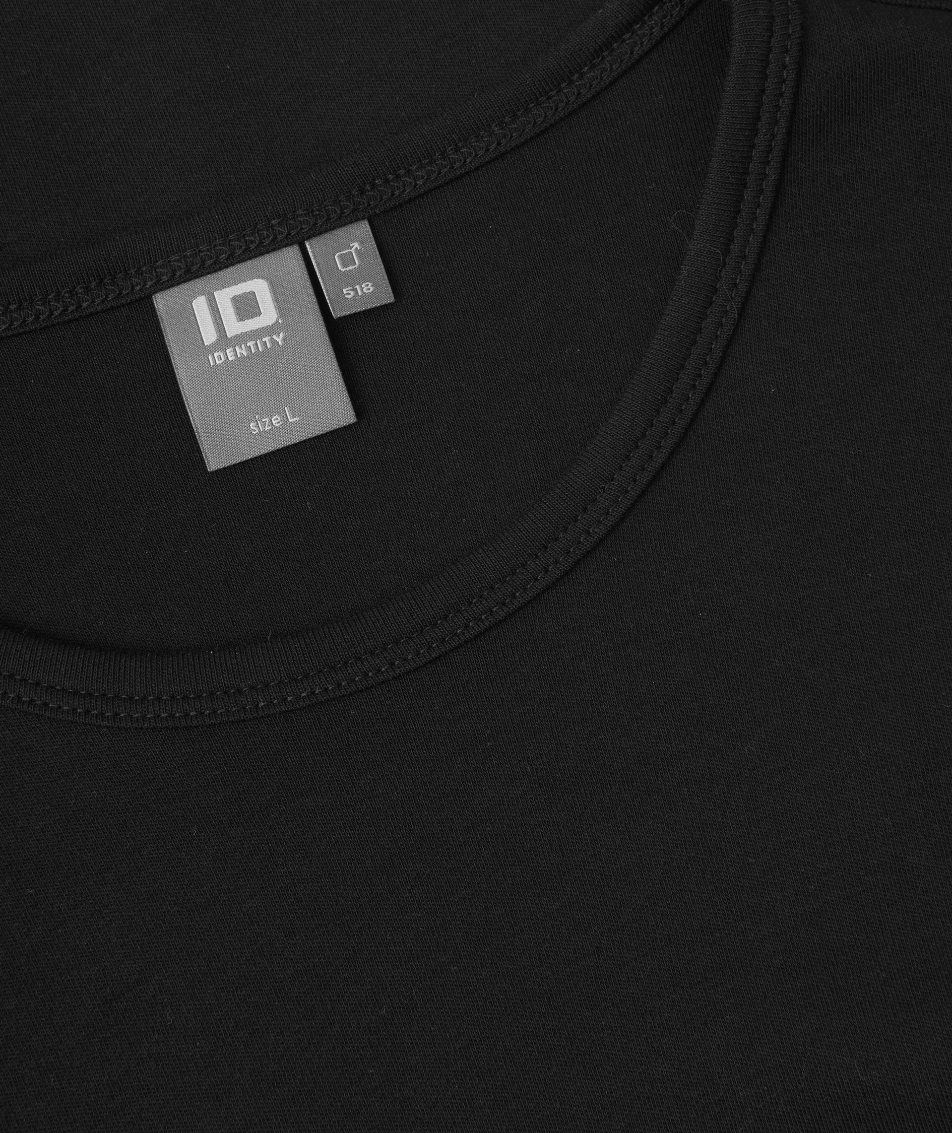 ID Interlock lang&aelig;rmet T-shirt, Sort, large image number 3