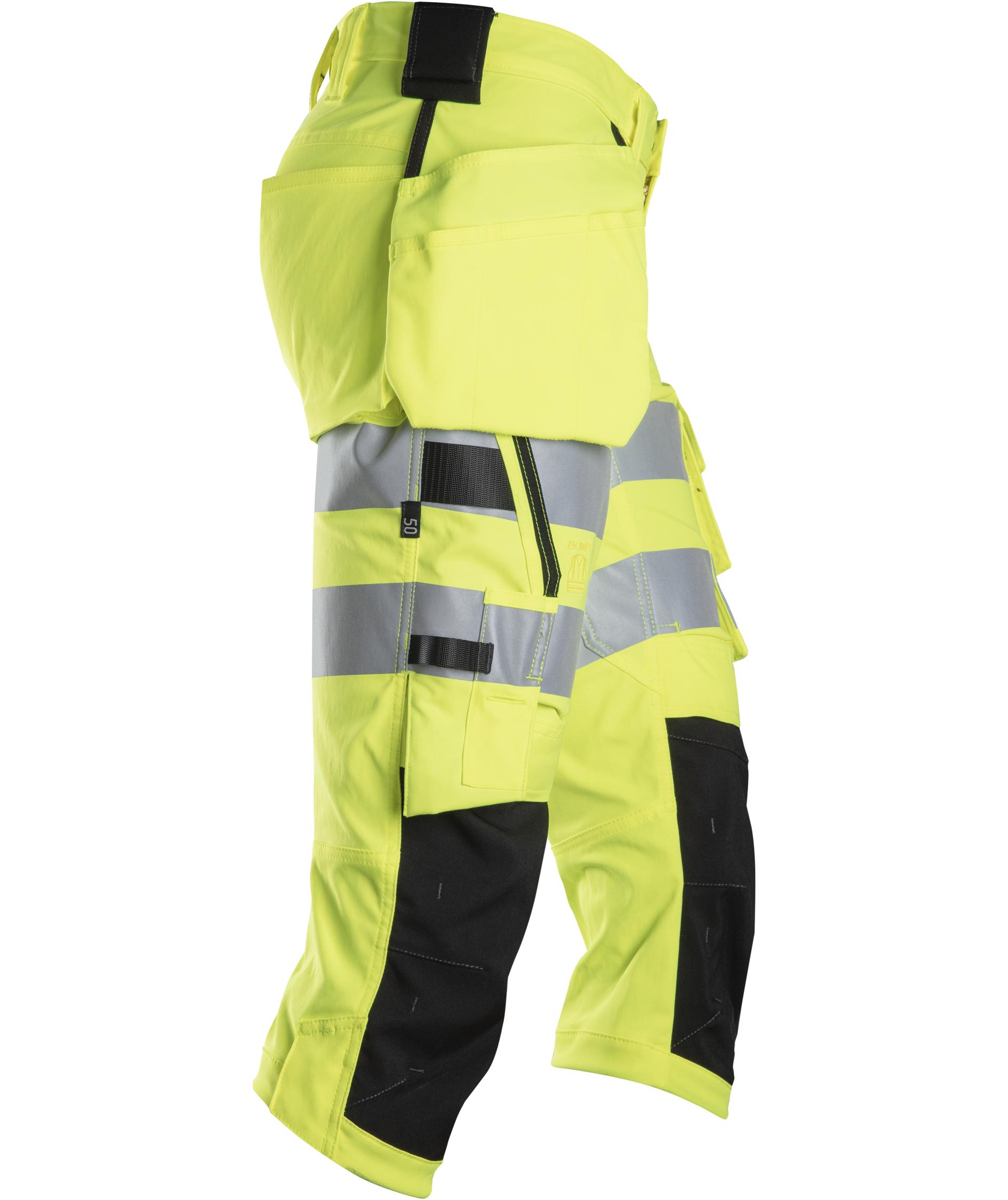 Snickers h&aring;ndv&aelig;rkerknickers 6138, Hi-vis Gul/Sort, large image number 2