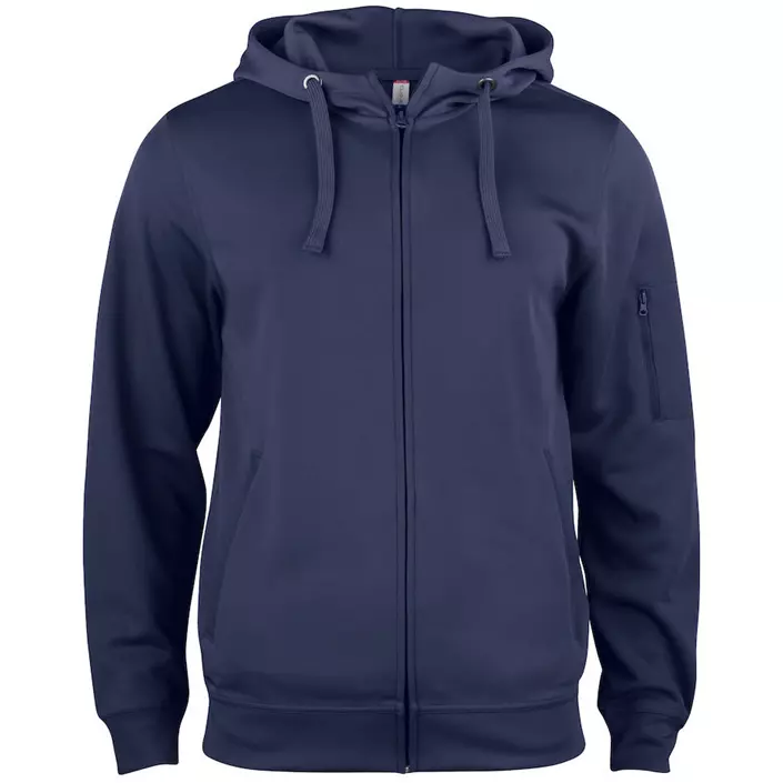 Clique Basis Active hoodie med blixtlås, Mörk Marinblå, large image number 0
