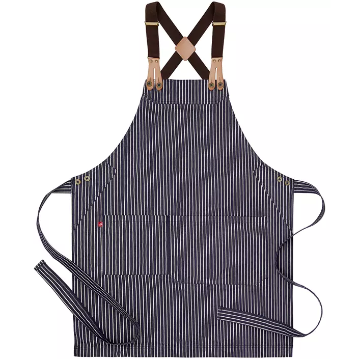 Segers bröstlappsförkläde med ficka, Striped Denim, Striped Denim, large image number 1