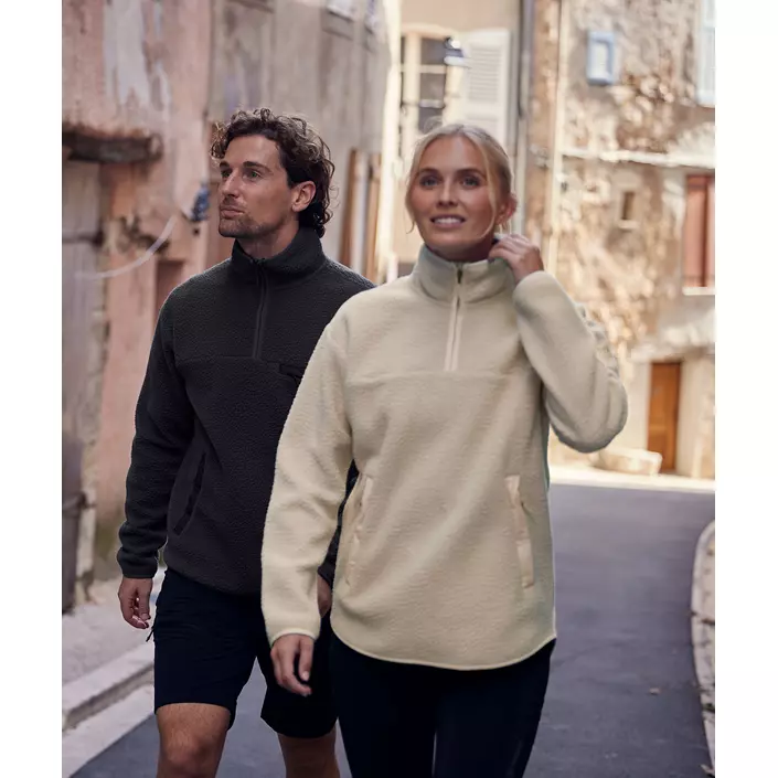 Tenson Yoke halfzip pälsfibertröja dam, Sand, large image number 9