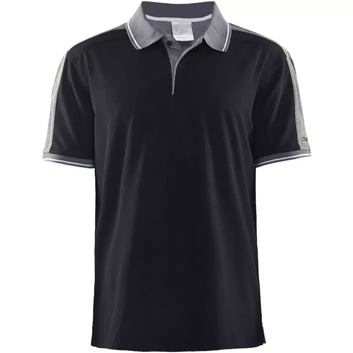 Craft Noble pique polo T-shirt, Sort, large image number 0