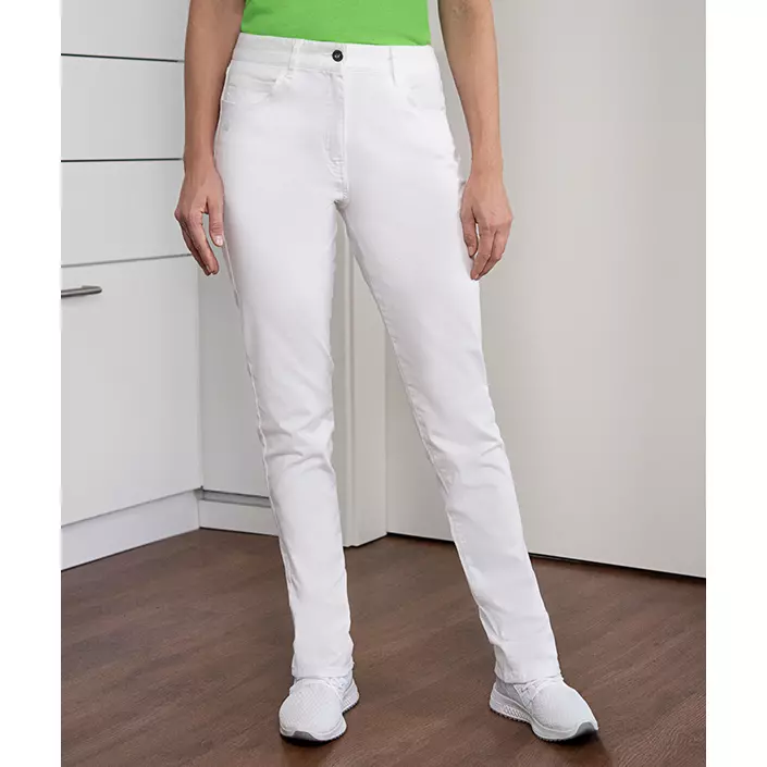 Karlowsky Classic-stretch women´s trousers, White, large image number 1