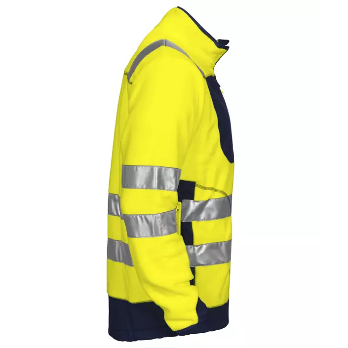 ProJob fleece jacket 6303, Hi-vis Yellow/Marine, large image number 3