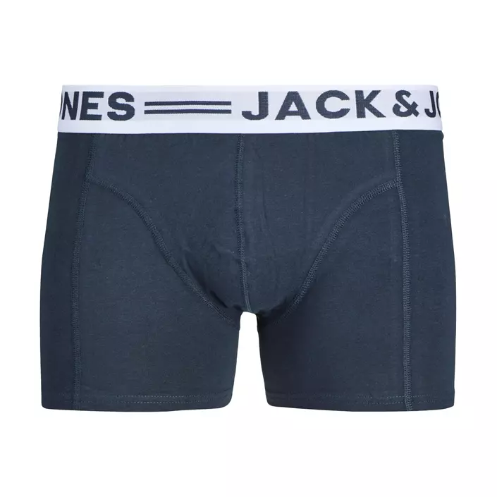 Jack & Jones Sense 3-pak boxershorts, Light Grey Melange/Dress Blues/Salsa, large image number 3