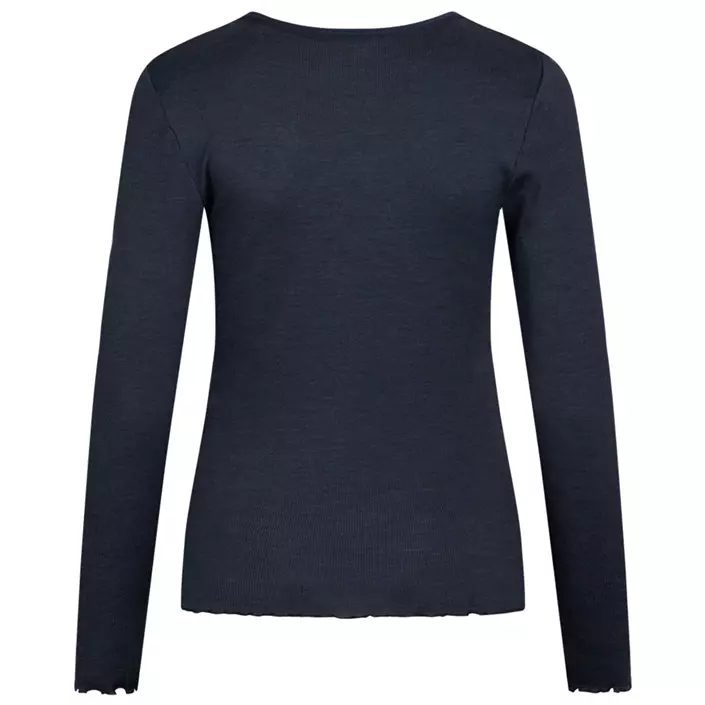 Claire Woman women's long-sleeved T-shirt with merino wool, Blue Melange, large image number 1