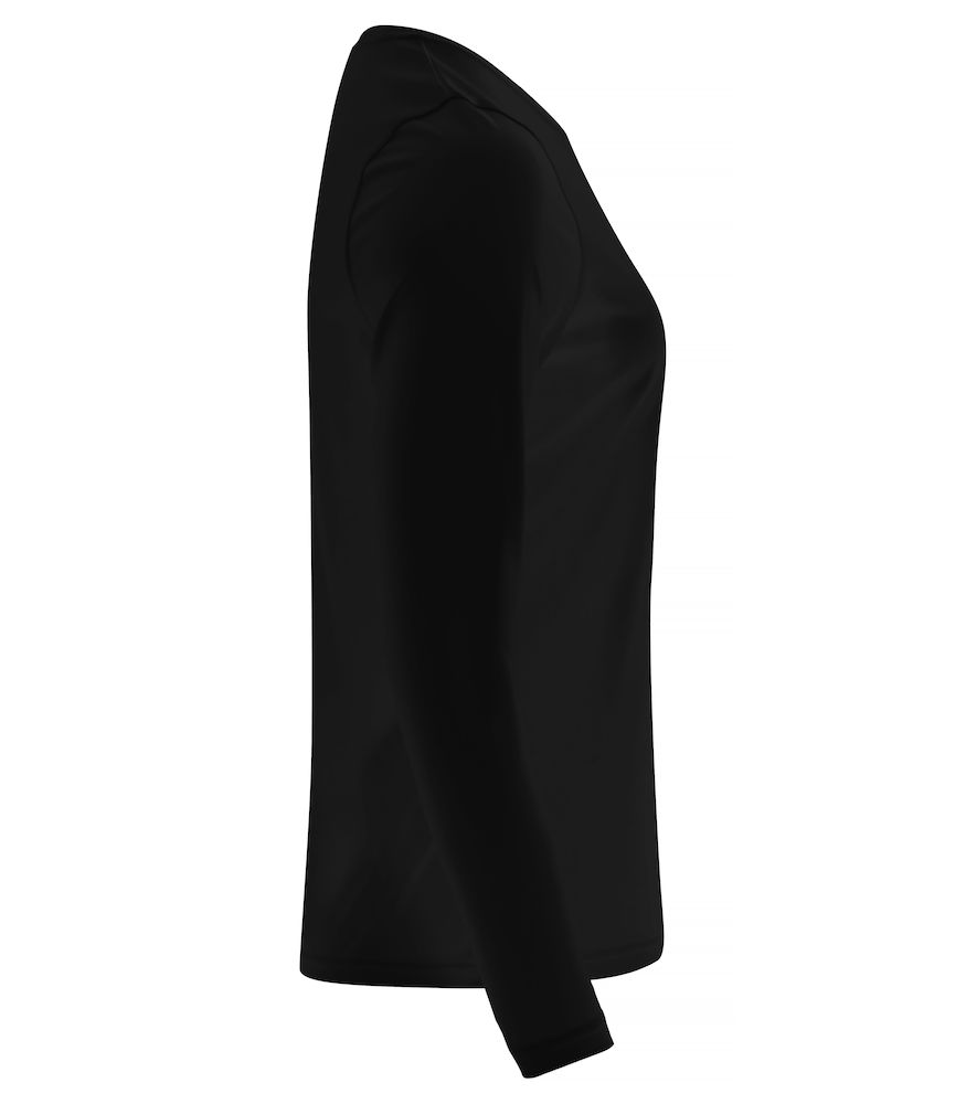 Clique Basic Active women's long-sleeved T-shirt, Black, large image number 3