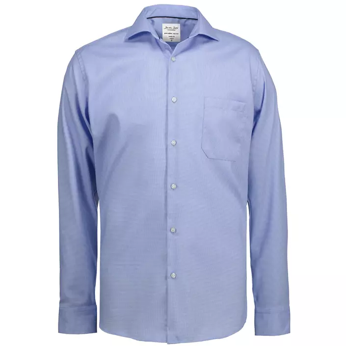 Seven Seas Dobby Royal Oxford modern fit skjorte med brystlomme, Lys Blå, large image number 0