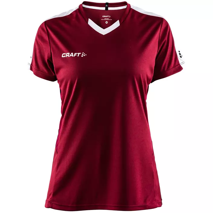 Craft Progress Jersey Contrast dame T-shirt, Maroon, large image number 0