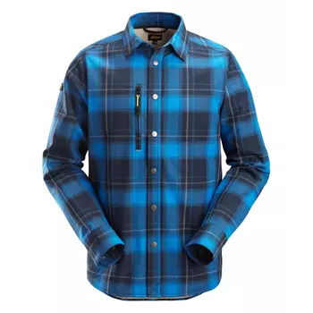 Snickers AllroundWork quilted flannel shirt 8522, Blue/Navy