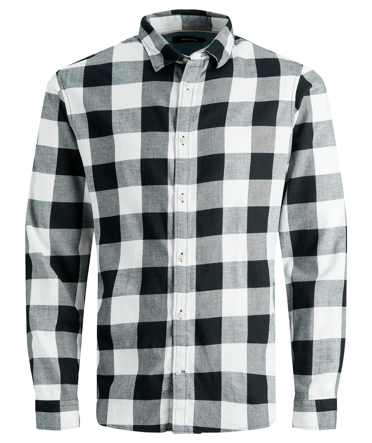 Jack & Jones JJEGINGHAM Slim fit twill skogsarbetare skjorta, Whisper White, Whisper White, swatch