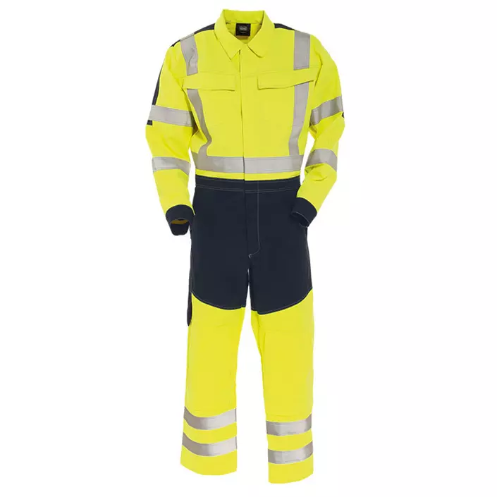 Tranemo Cantex coverall, Hi-vis yellow/Marine blue, large image number 0
