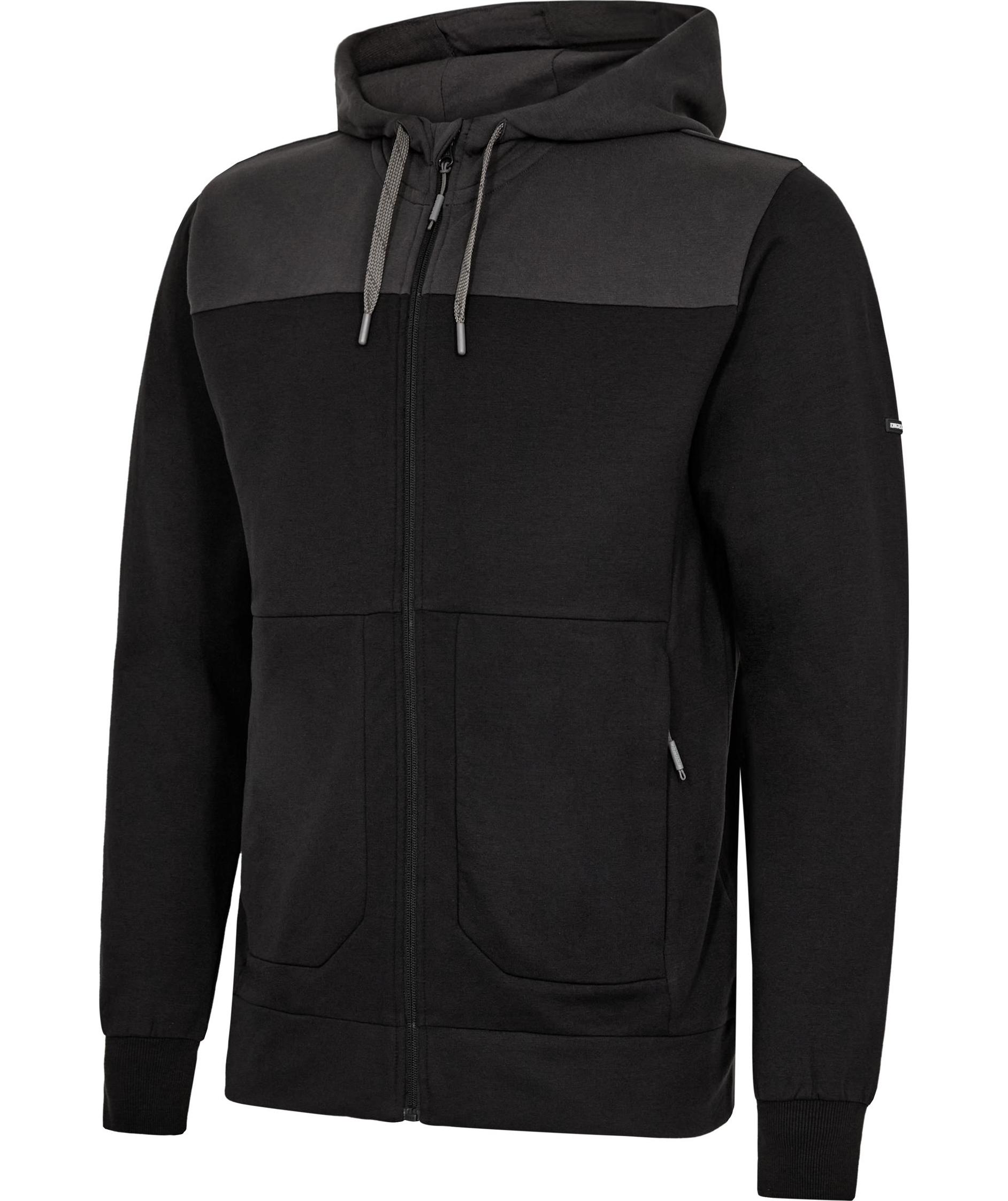 Engel Entire hoodie with zipper, Black/Anthracite Grey, large image number 5