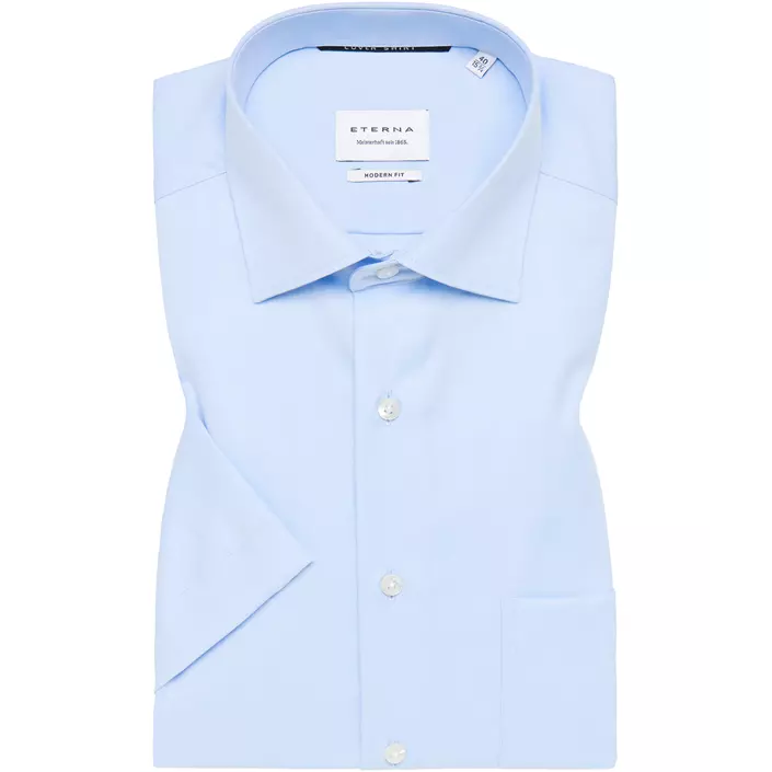 Eterna Cover Modern fit short-sleeved shirt, Light blue, large image number 4