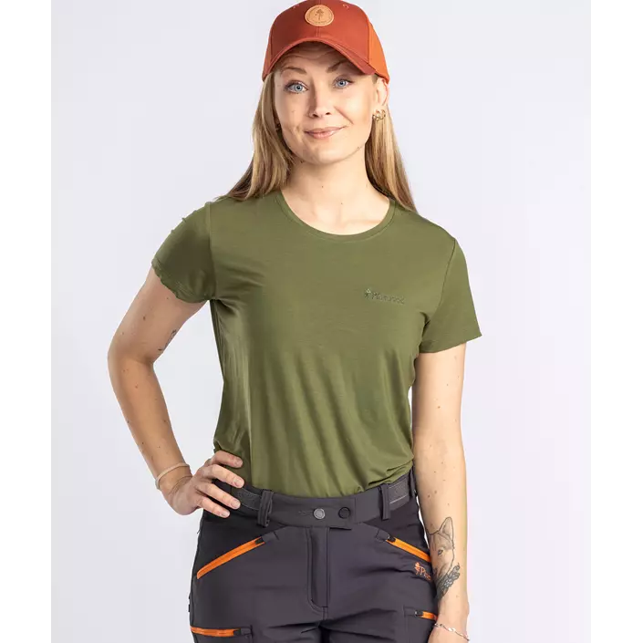 Pinewood Active Fast-Dry dame T-shirt, Pine green, large image number 1