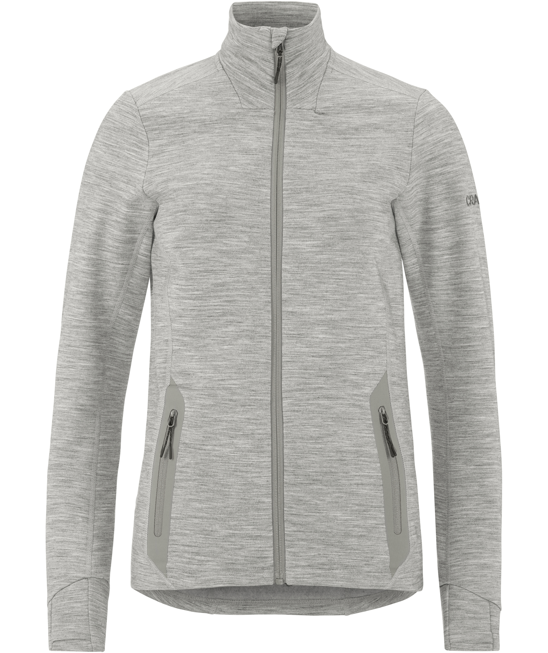 Craft PRO Explore Midlayer dame cardigan, Grey melange , Grey melange , swatch