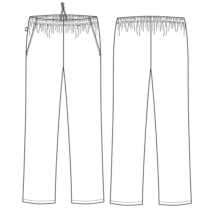 Kentaur elastik-/joggingbukser med ekstra benlængde, Hvid, large image number 1