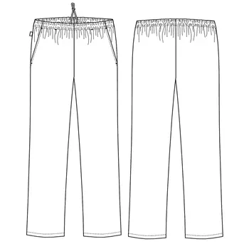Kentaur elastic-/jogging trousers with extra leg lenght, White