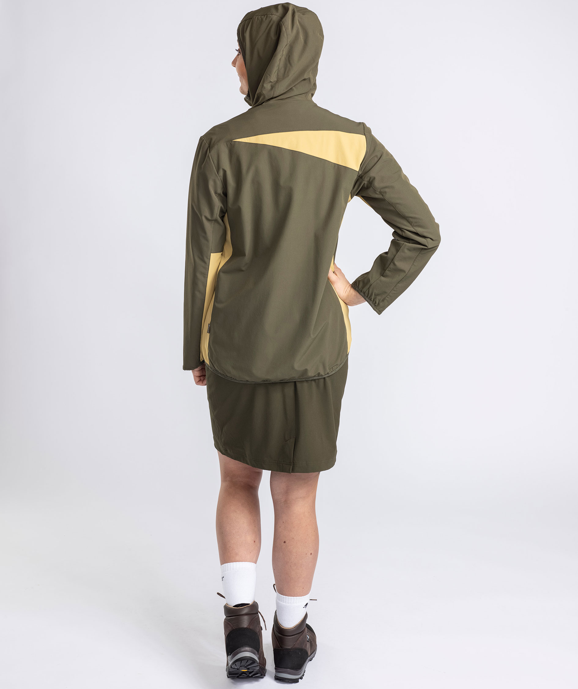 Pinewood Abisko Light damejakke, Golden Hay/Moss Green, large image number 6