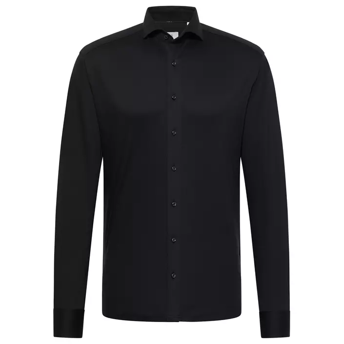 Eterna Soft Tailoring Jersey Modern fit skjorte, Black, large image number 0