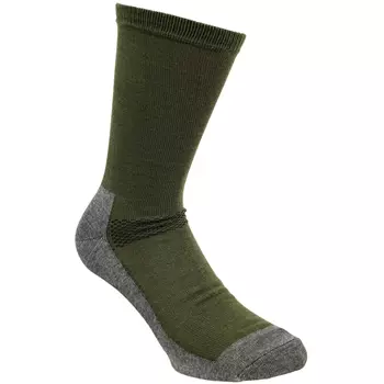 Pinewood 2-pack Coolmax® Liner socks, Green/grey