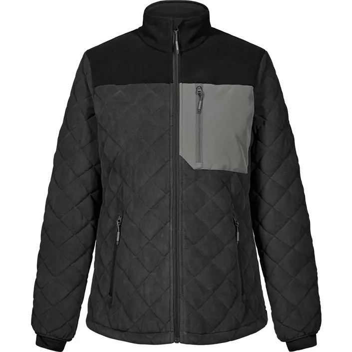 Engel Entire vatteret dame fleecejakke, Anthracite Grey/Black, large image number 0
