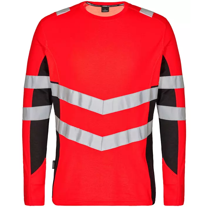 Engel Safety langärmliges T-Shirt, Hi-vis Rot/Schwarz, large image number 0