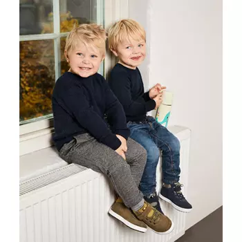 Viking Samuel Mid WP sneakers til barn, Lys Khaki/Olivengrønn