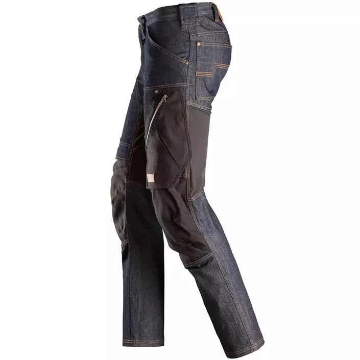 Snickers FlexiWork denim work trousers 6956, Denim/Black, large image number 2